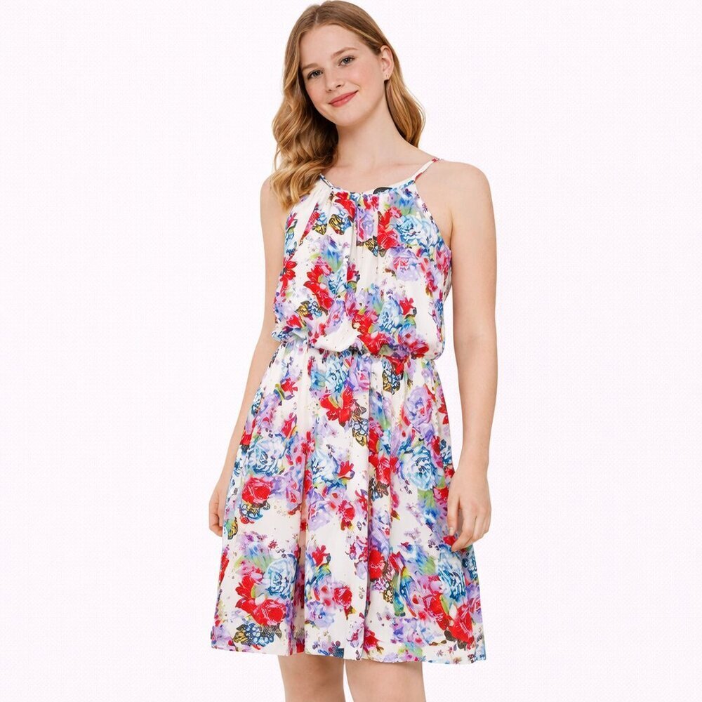 Verty women's dress floral strap dress Size: M.